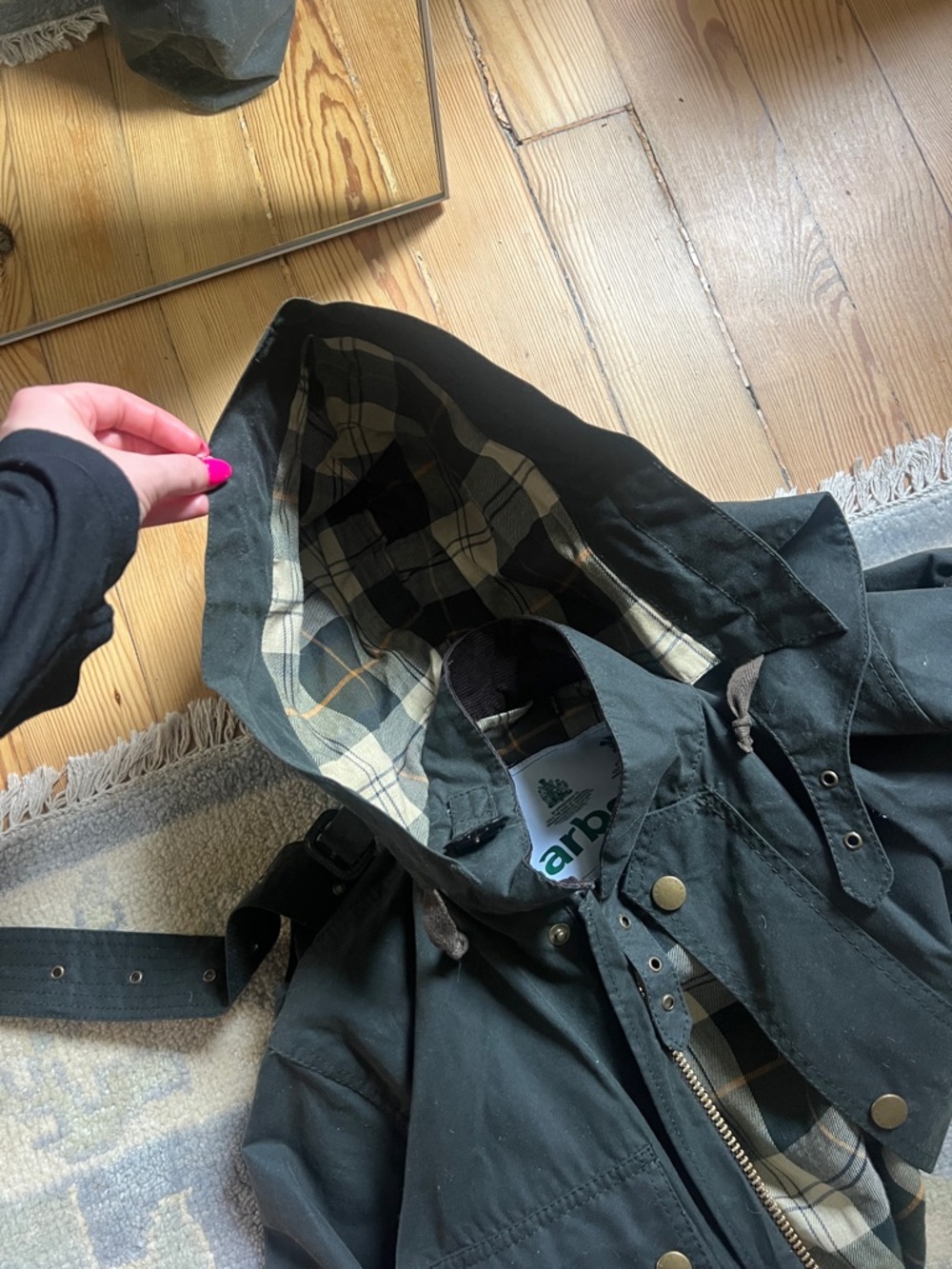 Barbour Jacket with Brass Hardware - Picture 6 of 6